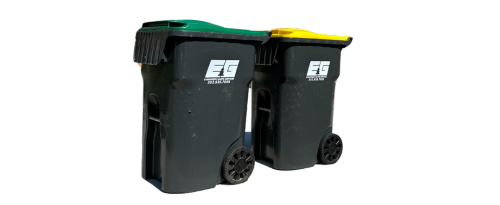 Evergreen trash and recycling carts